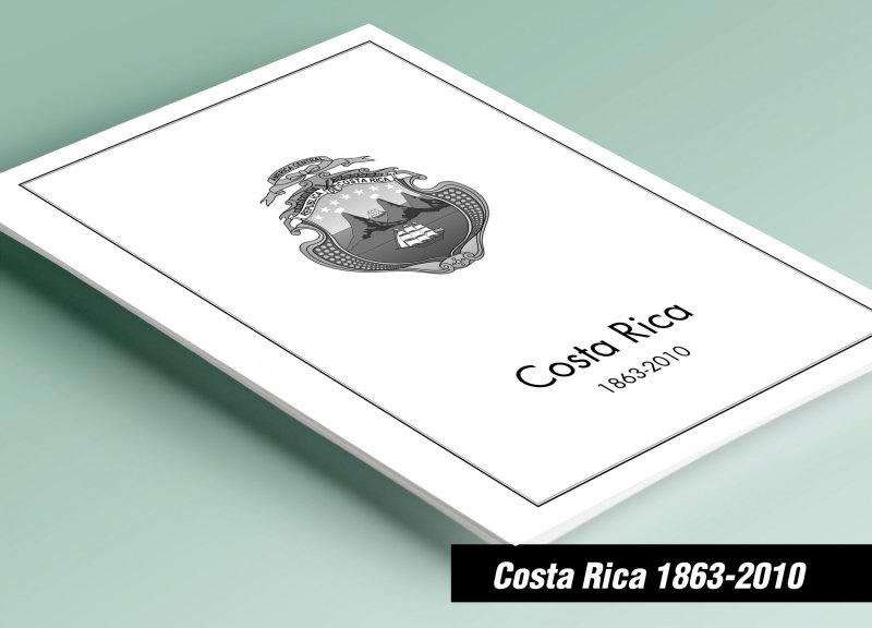 PRINTED COSTA RICA 1863-2010 STAMP ALBUM PAGES (207 pages)