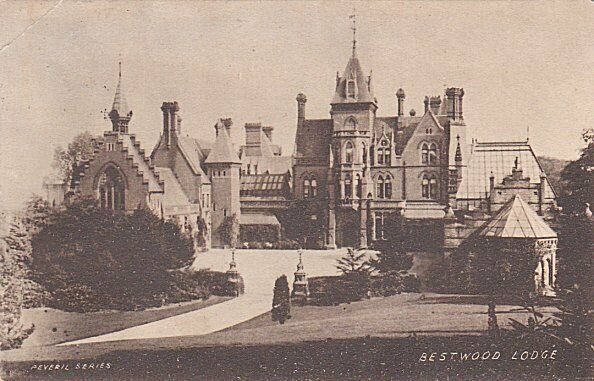 GB 1905 postcard of Bestwood Lodge - BESTWOOD COLLIERY cds..................R137