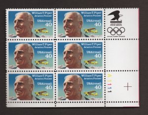 Scott # C129   MNH Plate block of 6 with  OLYMPIC  TAB