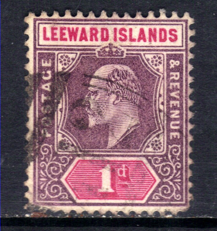 Leeward Islands 1902 KEV11 1d Purple & Carmine used SG 21 ( G47 )