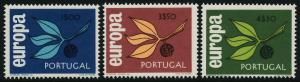 Portugal 958-60 MNH Europa, Leaves & Fruit