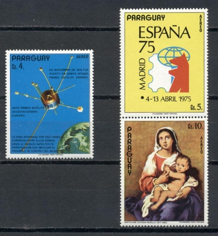 Paraguay Scott #C407-408 MNH ESPAÑA 75 Space CV$5+