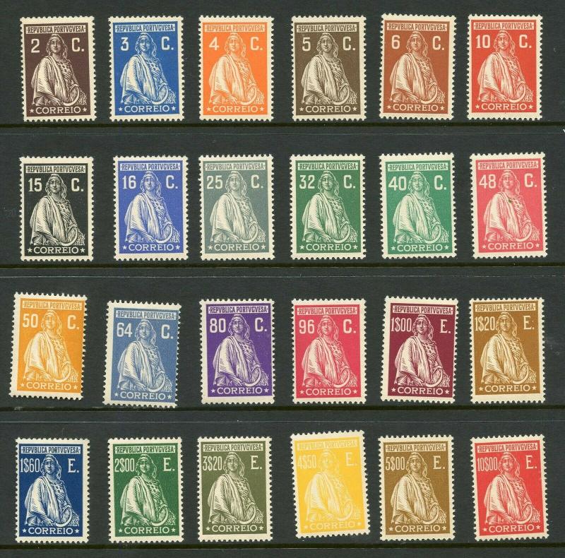 PORTUGAL  SCOTT#398/421 COMPLETE 1926 CERES   MINT NEVER  HINGED