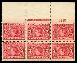 momen: US Stamps #370 Mint OG NH Plate Block of 6 VF