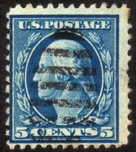 1917, US 5c, Washington, Used, Sc 504