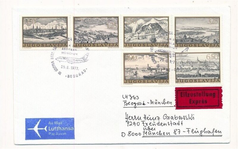 D410251 Yugoslavia FFC Lufthansa LH 363 Beograd-Munchen 1977