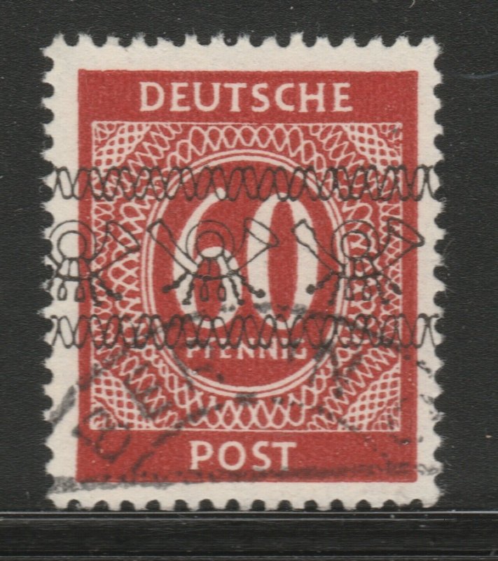 Germany American British Occupation Zone Overprint 60pf Used A27P9F22445