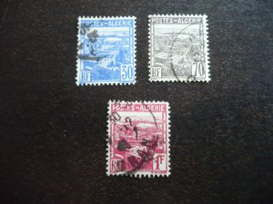 Stamps - Algeria - Scott# 132-134 - Used Set of 3 Stamps