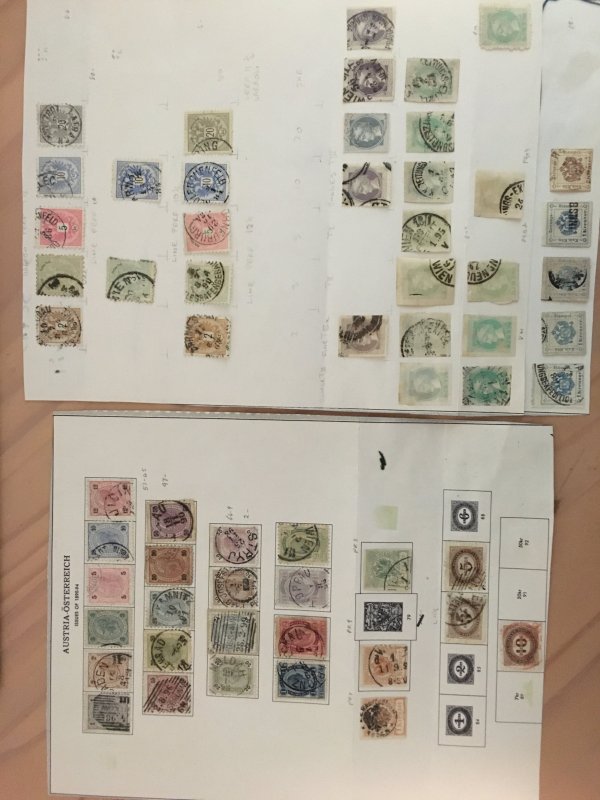 Small collection of Austria stamps, many newspaper stamps