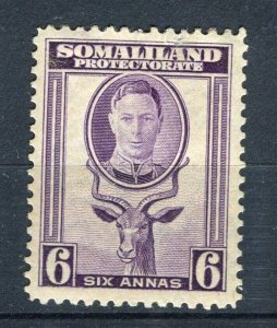 SOMALILAND; 1938 early GVI pictorial issue Mint hinged 6d. value