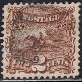 US Stamp Scott #113 Used 2c 1869 Pictorial  SCV $80. Fantastic Margins!