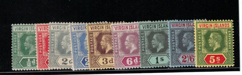 Virgin Islands #38 - #46 Mint Fine - Very Fine Original Gum Hinged Set