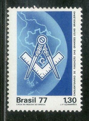 Brazil 1977 Freemasonry Grand Masonic Lodge Map 1v Sc 1517 MNH # 1626