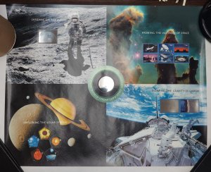 US #3409-13, SPACE HOLOGRAM Souvenir Sheet PRESS SHEET OF ALL 5, NH, VF