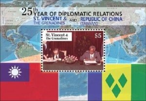 St. Vincent 2006 SC# 3545 Diplomatic Relations with Taiwan - Souvenir Sheet MNH