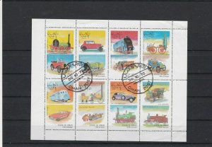 Oman Transport Cancelled Stamps Sheet Ref 28453
