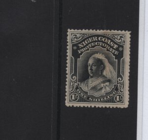 Niger Coast 1894 SG56 One Shilling perf 14.5x15 mounted mint