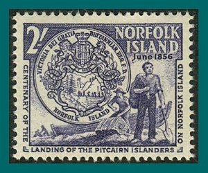 Norfolk Island 1956 Landing of Pitcairners, 2s Type 1, mint  #20,SG20