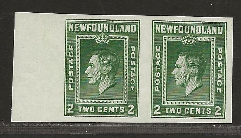 NEWFOUNDLAND  SC# 245a  IMPERF PAIR  VF/MNG