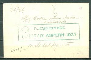 AUSTRIA 1937... #C34-35 & #C41 on MILITARY AIR CARD VIENNA - ASPEN...NICE CACHET