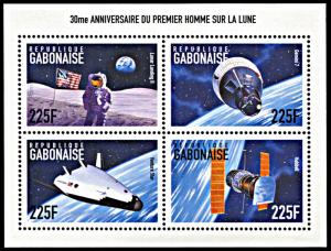 Gabon 939, MNH, 30th Anniversary of Moon Landing miniature sheet