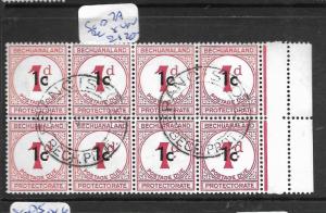 BECHUANALAND (P1801B) POSTAGE DUE 1C/1D BL OF 8 SG D7A  VFU