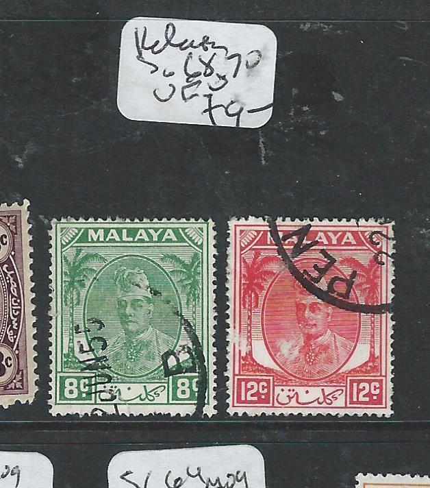 MALAYA KELANTAN  (P1208B) SG68, 70  VFU