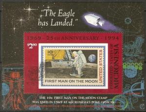 MICRONESIA SGMS391 1994 1st MAN ON THE MOON MNH