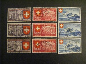 Switzerland #247-55 used  a22.6 4920