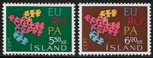 Iceland #340-1 MNH Set - Europa - Flying Birds