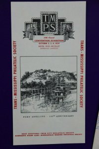 TMPS club Minneapolis MN 1959 souvenir Label Ad Philatelic Expo show Cachet