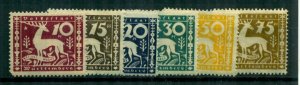 Wurttemberg 1920 #O53 - O58 MH SCV(2022)=$12.30