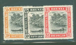 Brunei #71-73 Unused