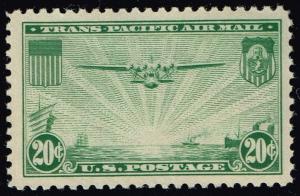 US #C21 China Clipper over Pacific; Unused (11.00)