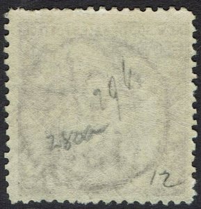 NEW SOUTH WALES 1890 CARRINGTON 20/- WMK 20/-  NSW IN CIRCLE PERF 12 