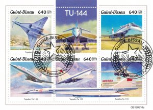 GUINEA-BISSAU 2019 - Airplanes / complete set - sheet+block ( 2 scans)