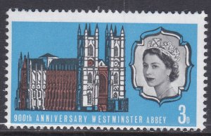 1966 Sg687 Westminster Abbey 3d Misperf UNMOUNTED MINT [SN]