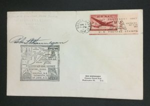 MOMEN: US # 1947 SIGNED 1st FLIGHT COVER #29624