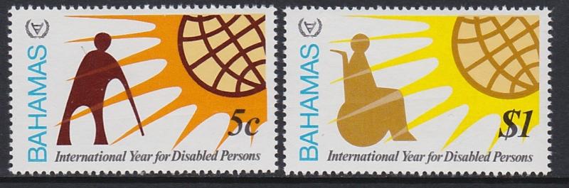 Bahamas 1981 Year of the Disabled Scott (484-85) MNH