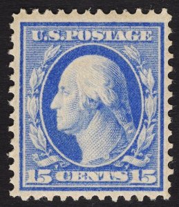 US #340 15c Pale Ultramarine Washington MINT HINGED SCV $67.5