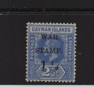 Cayman Islands 1917 SG54 Almost no fraction bar mounted mint