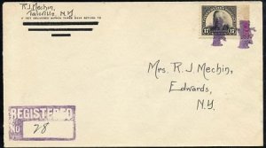 US New York, Talcville 623 Fancy Cancel Cover, Uncle Sam