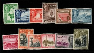 GOLD COAST SG135/46 1948 DEFINITIVE SET MTD MINT