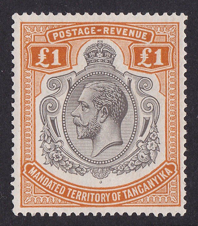 TANGANYIKA 1927 KGV £1 MNH ** Top Value