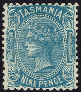 TASMANIA 1906 QV 9D WMK CROWN/A COMPOUND PERF 12½ & 11 