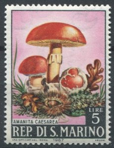 San Marino Sc#665 MNH, 5L multi, Mushrooms (1967) (1967)