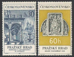 Czechoslovakia 1388-1389,1390 sheet,MNH. Crown of St.Wenceslas,1346.Belvedere.