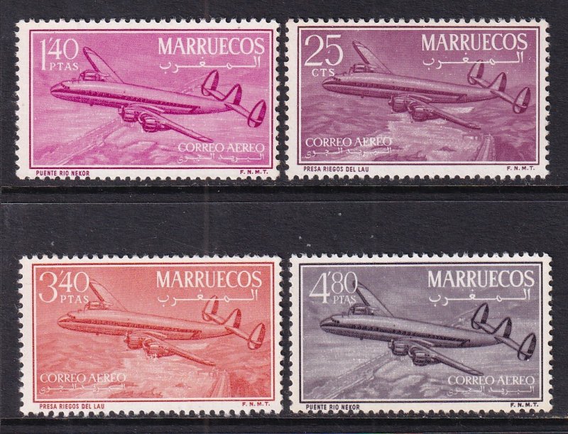 Morocco Northern Zone C1-C4 Airplanes MNH VF