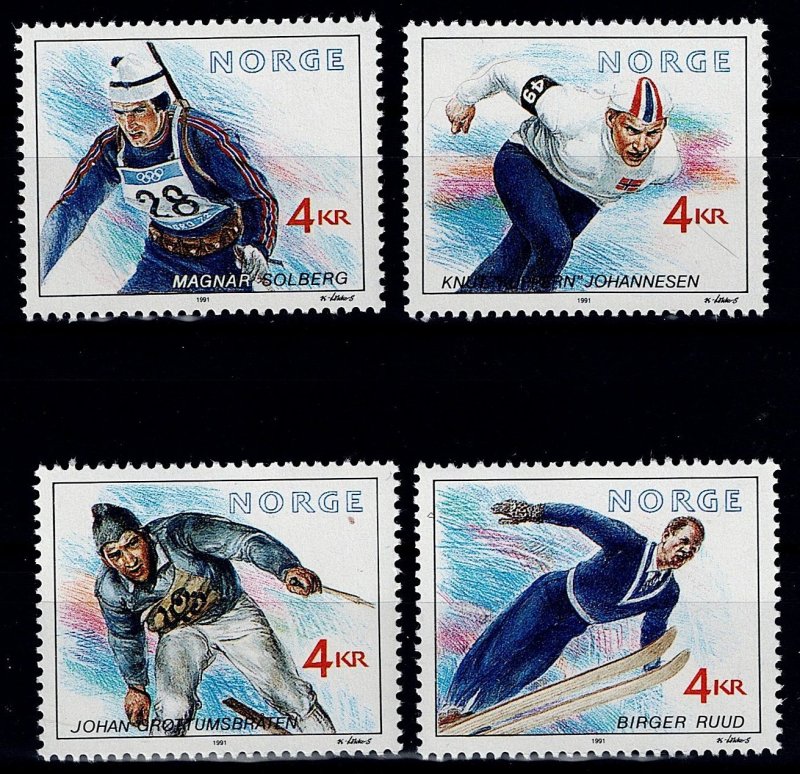 Norway 997 MNH stamps Winter Olympics Gold Medalists ski skiing