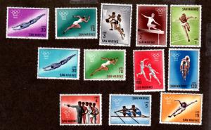 San Marino # 582-593 Mint Olympics x!